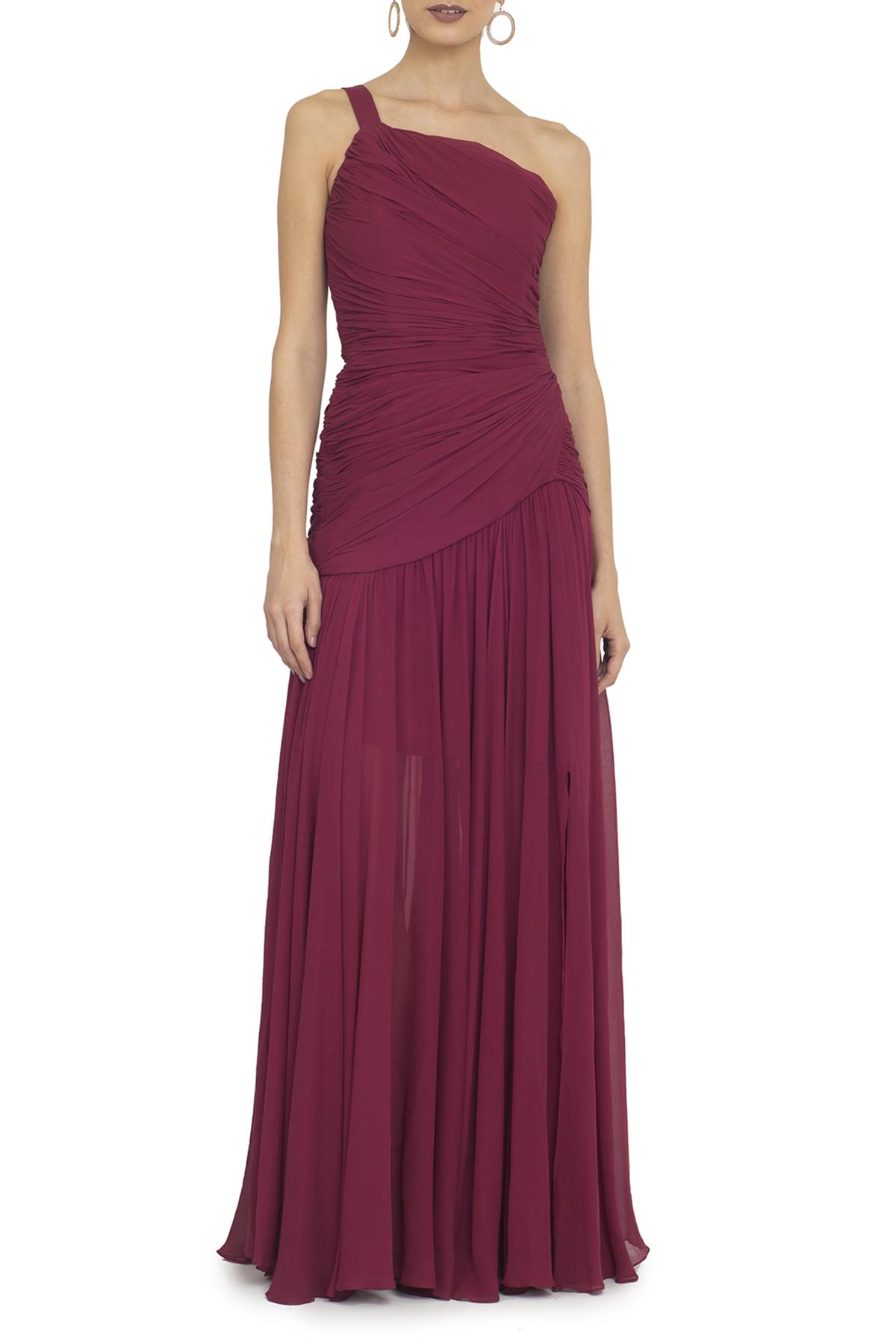 vestido para alugar marsala
